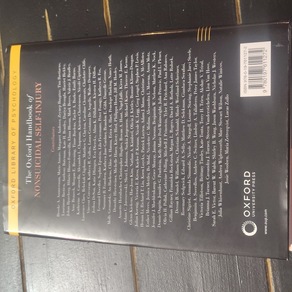 The Oxford Handbook of Nonsuicidal Self-Injury - Picture 4 of 11